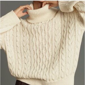 Pilcro Anthropologie Oversized Cable Sweater
